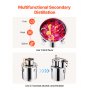 VEVOR Alkoholdestillieranlage 19 L Wasseralkohol-Destillieranlage aus Edelstahl mit Kupferspule für schnelles Abkühlen, Doppelkondensator-Destillierset mit Sekundärdestillation, für Wein Whisky