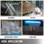 Schwalldusche Poolfontäne Led Wasserfall Festes Acrylmaterial Fontäne