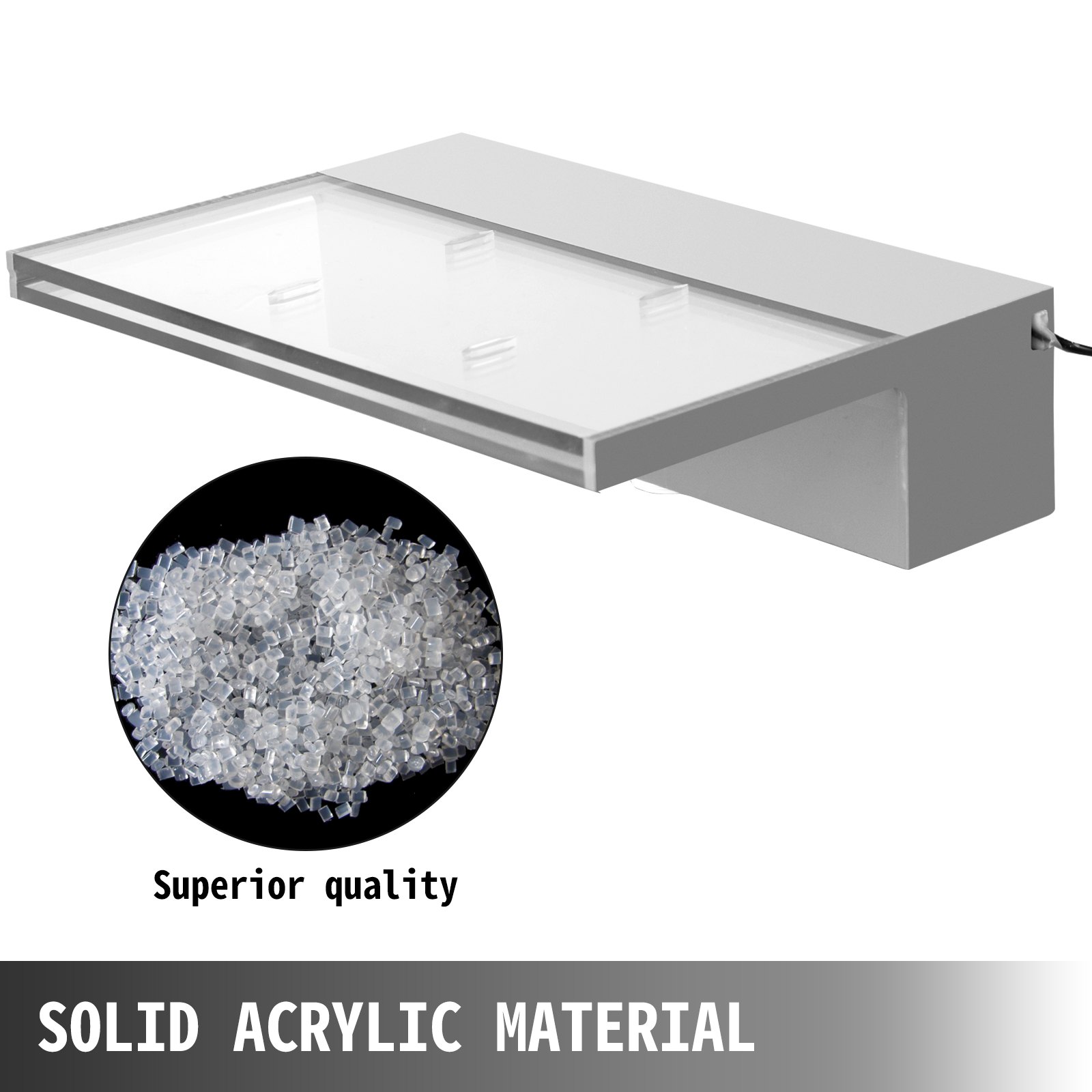 Schwalldusche Poolfontäne Led Wasserfall Festes Acrylmaterial Fontäne