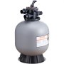 VEVOR Sand Filter System 55GPM Flow Rate Filter System 558.8mm Sand Filter 1-1/2 Inch Inlet/Outlet Diameter Filter Tank HDPE Filter Pump 7-Way Multi-Port Valve Sand Filter Pump 506x506x855mm