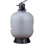 VEVOR Sand Filter System 65GPM Flow Rate Filter System 609.6mm Sand Filter 1-1/2 Inch Inlet/Outlet Diameter Filter Tank HDPE Filter Pump 7-Way Multi-Port Valve Sand Filter Pump 600x600x1095mm