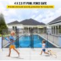 VEVOR Pool Zaun 122 x 76 cm Zaun für Schwimmbad 340 g/m2 Teslin Gitterstoff Poolzaun Kindersicher mit Aluminiumfußrohr Pool Sicherheitsbarrieren