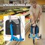 VEVOR Rollator mit 3 Rädern, faltbarer Gehwagen aus Aluminium mit verstellbarem Griff, Trio-Leichtgewichtsrollator für den Außenbereich mit Aufbewahrungstasche, 118 kg Tragkraft, Blau