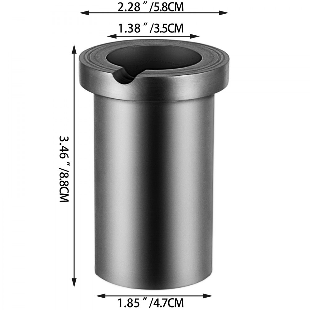 Vevor Graphit 1kg Metallschmelzen Schmelzschale Tiegel Schmelztiegel Gold Silber