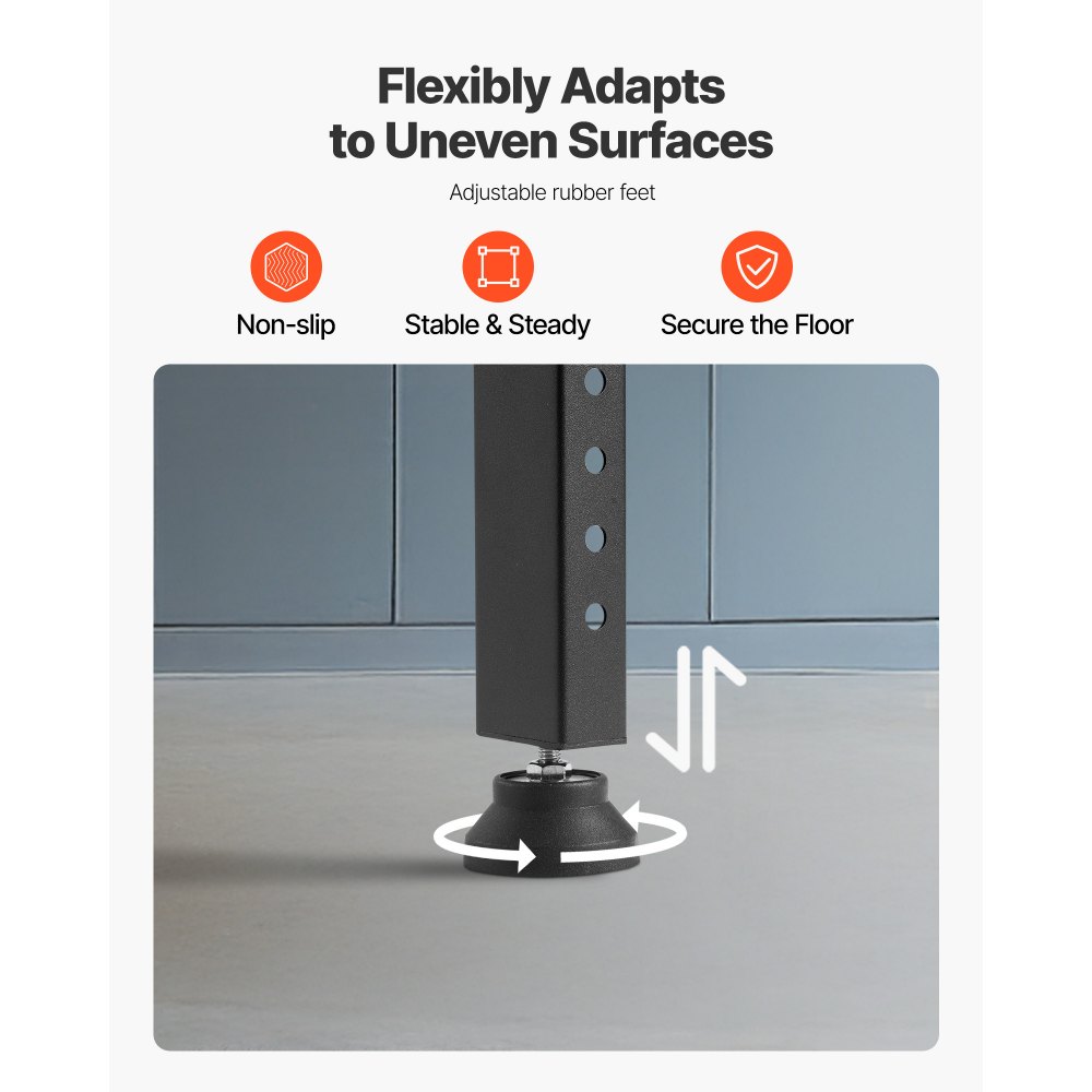 VEVOR Werkbank, 1549 x 508 mm Werkstatttisch, Höhenverstellbar 688-914mm, 900 kg Kapazität, Inkl. Stromanschlüsse, Hartholz-Oberfläche, Metallrahmen & Fußpads, Ideal für Garage, Büro & Zuhause