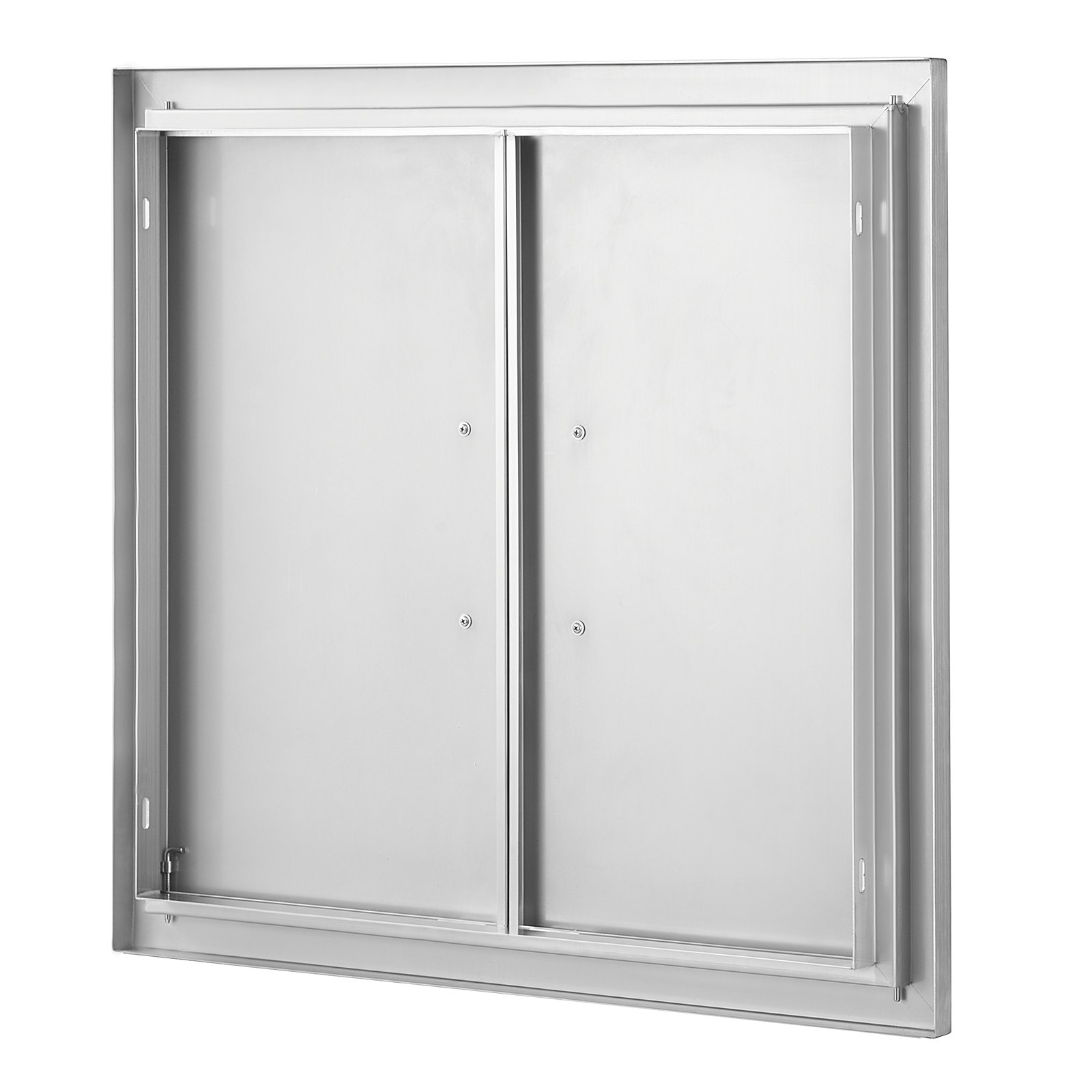 VEVOR Grill Access Door, 660 x 609 mm, Double Outdoor Kitchen Door, Flush Mounted Stainless Steel Door, Vertical Wall Door with Handles, for Grill Island, Grill Station, Outdoor Cabinet