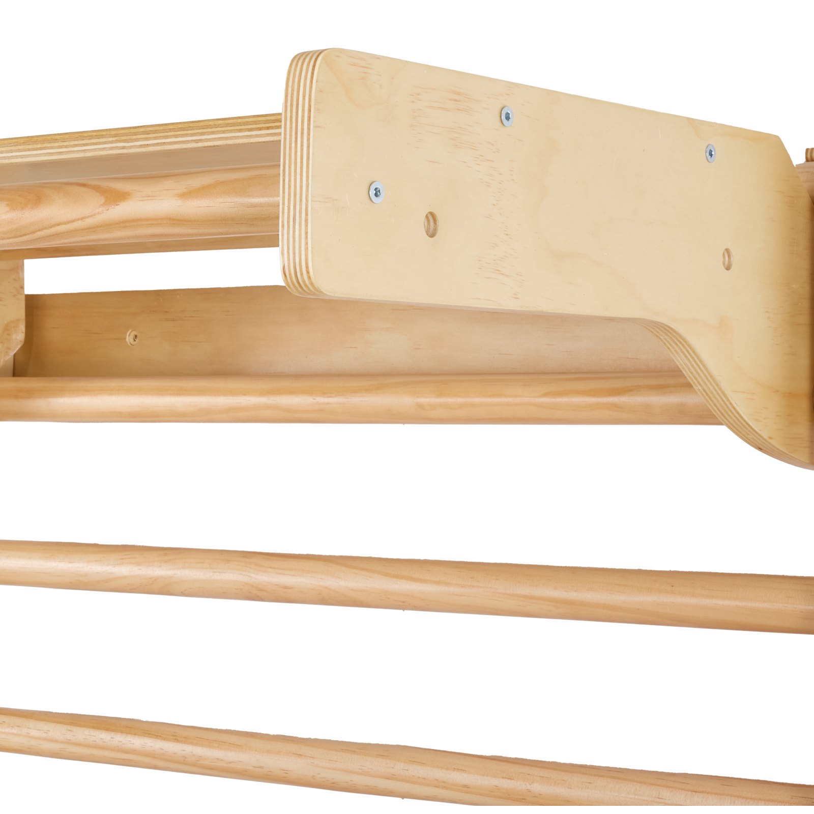 VEVOR schwedisches Leiterwand, 8 in 1 15-stufiges Indoor-Klettergerüst, 100 kg belastbares Wand-Stangen-Kletterspielset mit Wandleiter Rutschbrett Klimmzugstange Turnringen Schaukelsitz Strickleiter