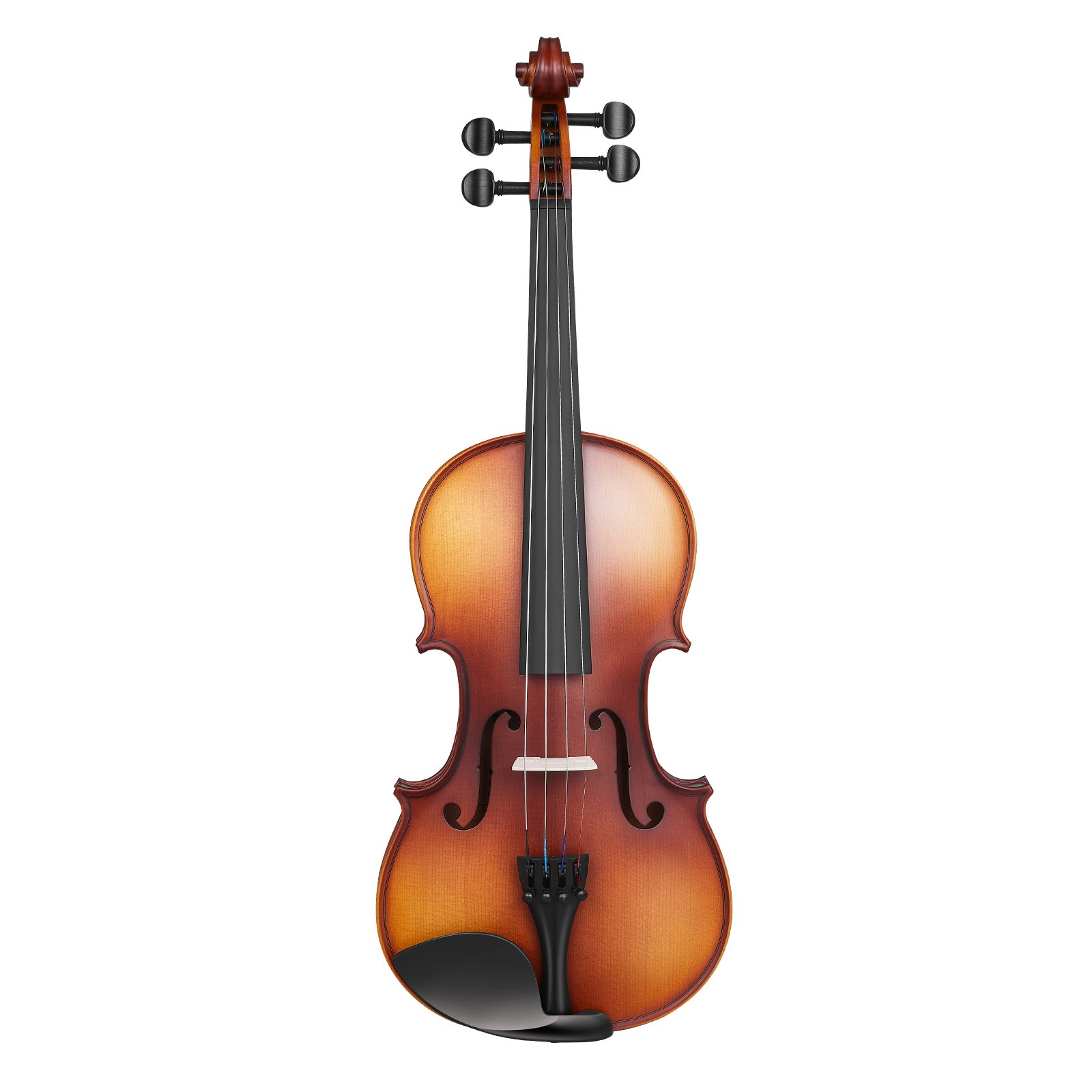 VEVOR Violine 4/4, 584,2 mm Armlänge Geigenset mit Hartschalenkoffer, Kolophonium, Bogen, Schulterstütze, Steg, zusätzlichen Saiten, Massivholzinstrument für Anfänger ab 12 Jahren (Mattbraun)