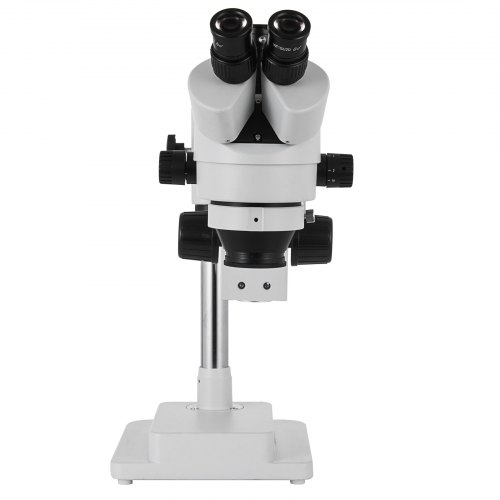 VEVOR 3,5X-90X Simul Focal Trinocular Zoom Stereo Microscope Al-Zn-Legierung 360 Grad Drehbar Trinokulares Stereomikroskop Dual Armstativ Labor Video Mikroskop Zwei höhenverstellbar Ständer Zubehör
