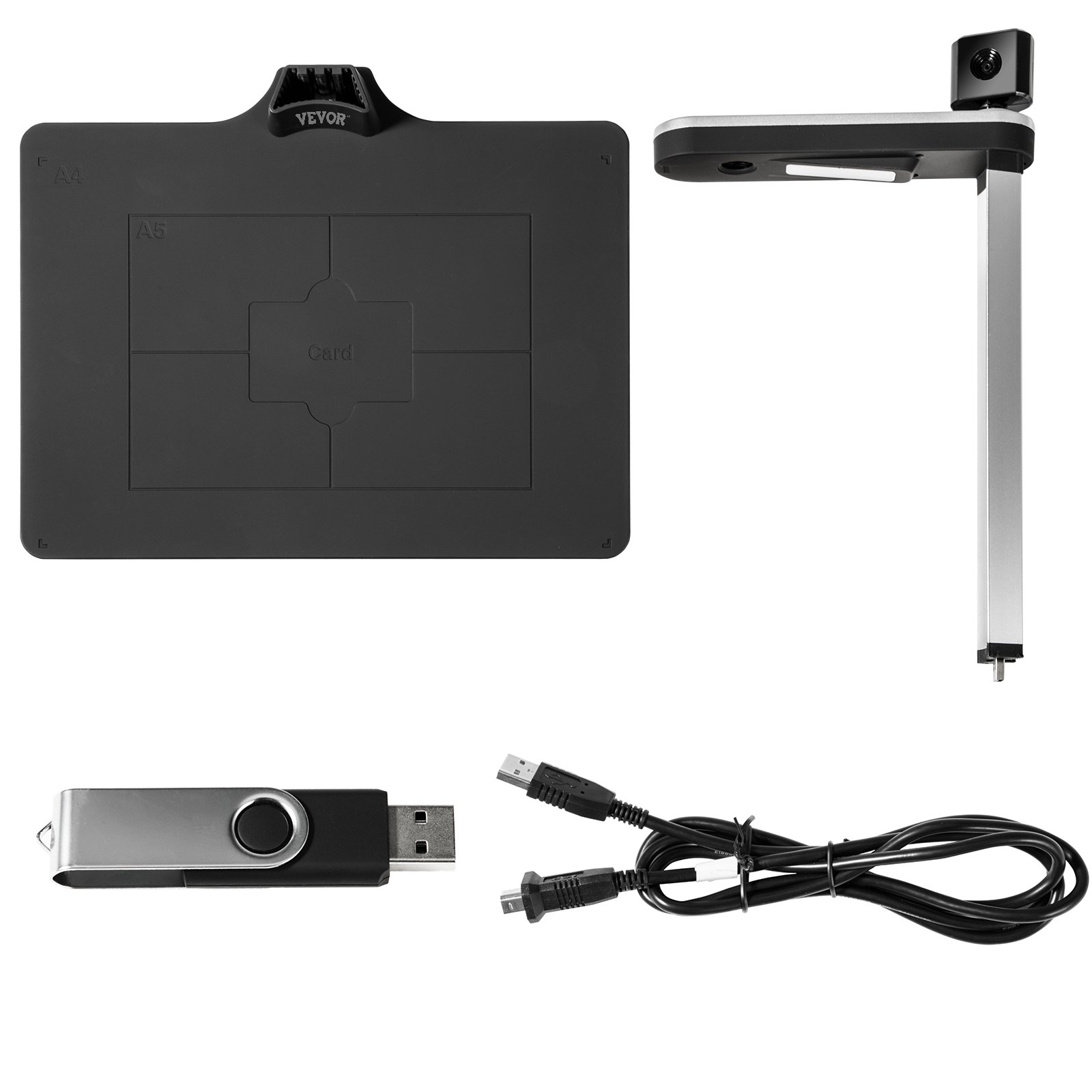 Vevor Dokumentenkamera Buchscanner A4 Doppelkamera Document Scanner Einstellbar