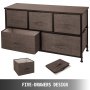 VEVOR Aufbewahrungsbox mit 5 Stoff-Schubladen aus Metallrahmen, Stoffschubladen und MDF-Plank, 100 x 30 x 54 cm, Aufbewahrungsschrank für Kleiderschränke für Wohnungen, Schlafsäle, Eingangsbereiche