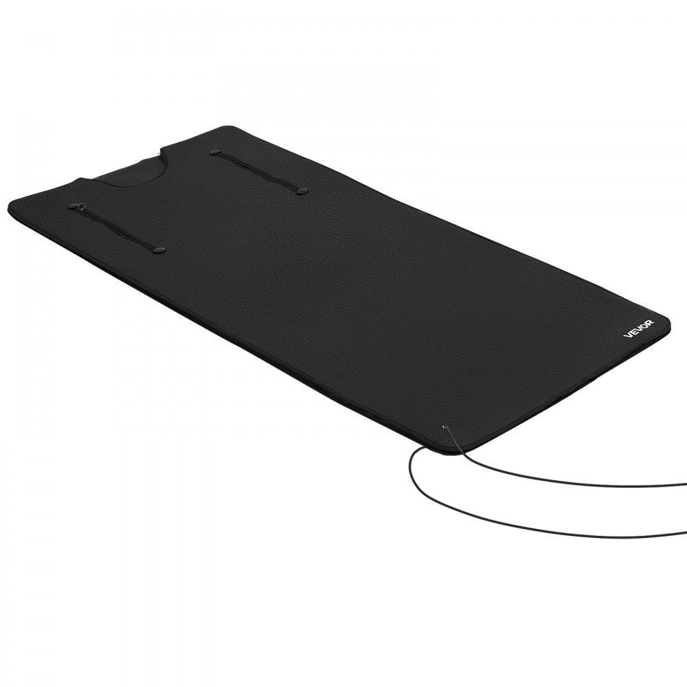 VEVOR Infrarot-Saunadecke mit Armlöchern Infrarotdecke 180x90cm Schwarz, Tragbare Wärmedecke für Schwitzen Entspannung Detox, Temperaturregelung, Timer, Handtuchfutter, PU-Leder, mit Tragetasche