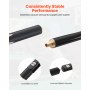 VEVOR Snookerqueue Billardqueue (1447,8 mm / 540 g) mit Verlängerungsstange & Lederspitze & Holzkoffer, Billardstock geeignet für professionellen Billardtisch, Bar, Zuhause, Büro