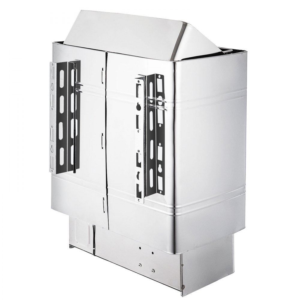 VEVOR Saunaofen 8 KW, Sauna Elektroherd 380 V - 415 V, Edelstahlsaunaofen 20 kg Saunasteine, Elektrischer Saunaofen 2 Modi (Temperatur, Zeit), für 8-12 m3 Saunaraum, 190 cm Höhe, mit Wandhalterung