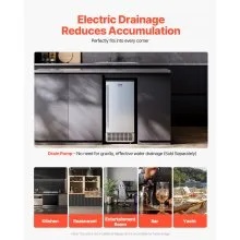 VEVOR Unterbau Eismaschine Eisbereitrer Eiswürfelbereiter 36 kg/Tag Unterbau-Eismaschine mit umkehrbarer Tür aus Edelstahl, Eismaschine für gewerbliche Privatküchen, elektrische Entwässerung