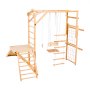 VEVOR Indoor Spielplatz Klettergerüst (8 in 1), 100 kg belastbares Montessori-Kletterspielzeug-Set mit Rutschen/Schaukeln/Klettergerüst/Turnringen/Holz-/Strickleiter/Kletternetz/Stange