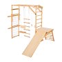 VEVOR Indoor Spielplatz Klettergerüst (8 in 1), 100 kg belastbares Montessori-Kletterspielzeug-Set mit Rutschen/Schaukeln/Klettergerüst/Turnringen/Holz-/Strickleiter/Kletternetz/Stange
