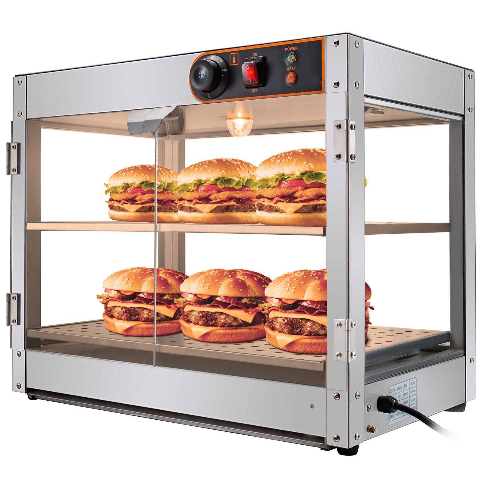 Gastro Speisenwärmer Heiße Theke Warmhaltevitrine Wärmetheke Heißtheke 800W