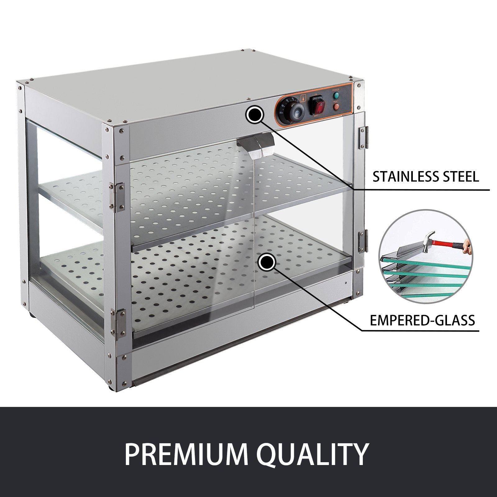 Gastro Speisenwärmer Heiße Theke Warmhaltevitrine Wärmetheke Heißtheke 800W