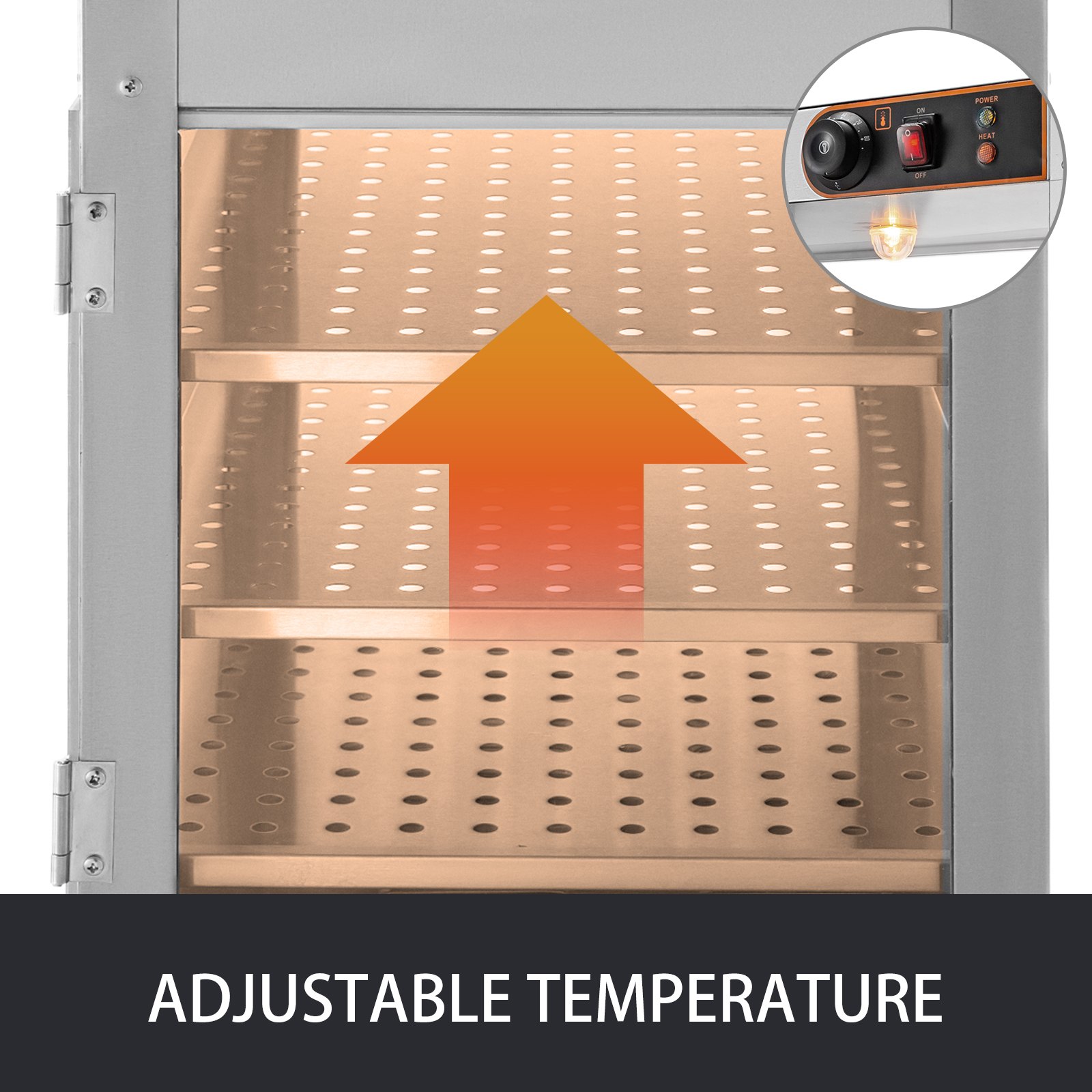 Speisenwärmer Heiße Theke Warmhaltevitrine Wärmetheke Heißtheke 30-85° 800w
