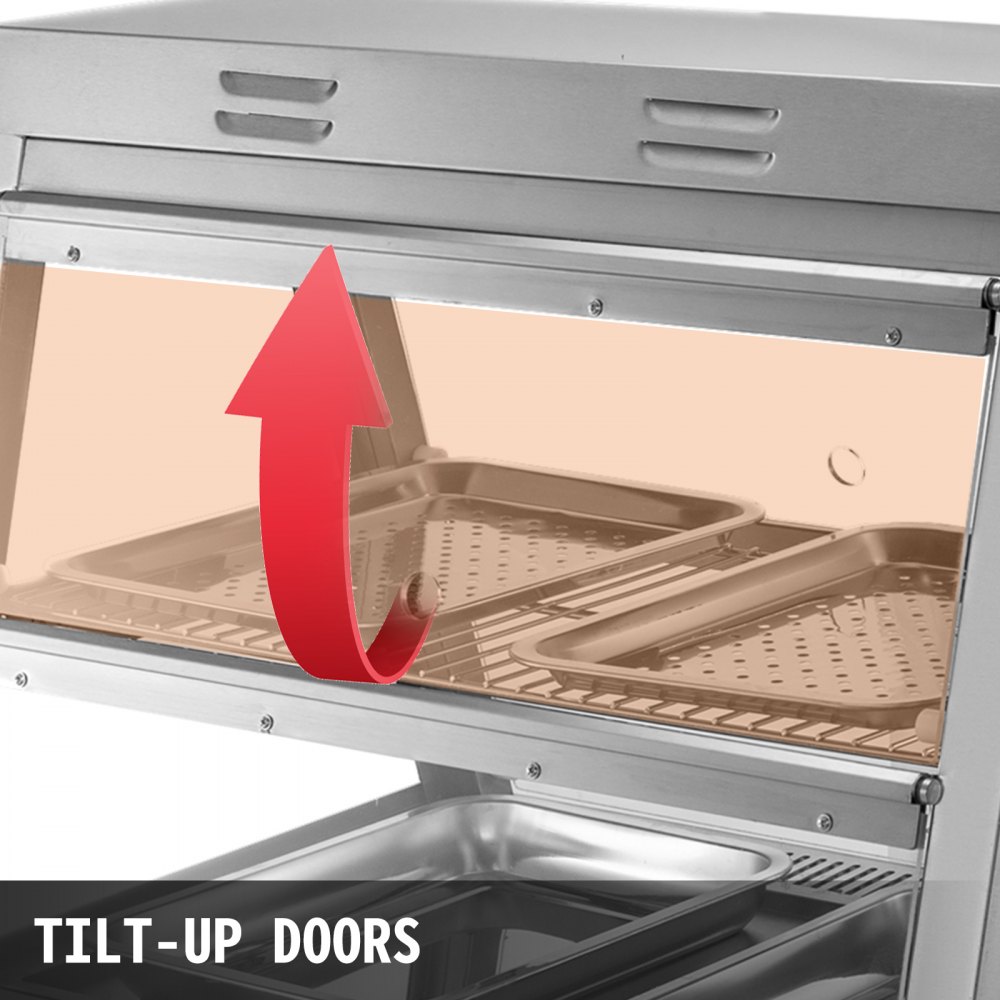 Gastro Heiße Theke Warmhaltevitrine Wärmetheke Warmevitrine Bäckerei Vitrine 43"