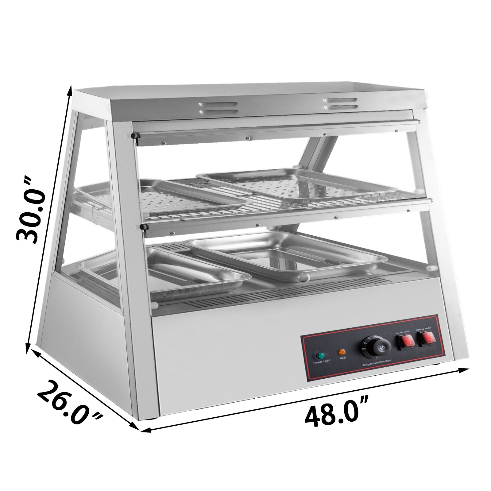 Gastro Heiße Theke Warmhaltevitrine Wärmetheke Warmevitrine Bäckerei Vitrine 43"