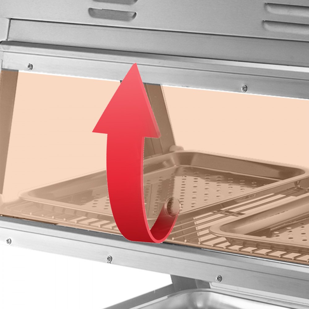 Gastro Heiße Theke Warmhaltevitrine Wärmetheke Warmevitrine Bäckerei Vitrine 48"