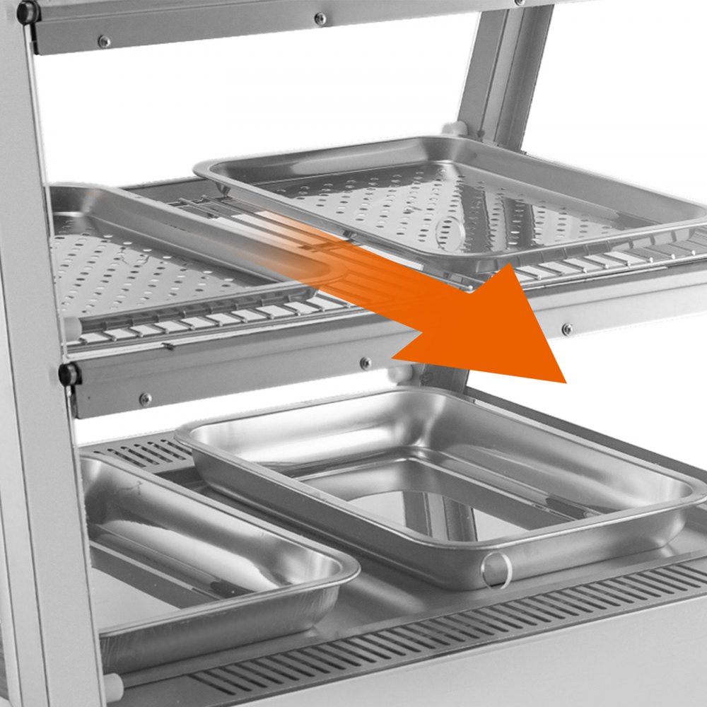 Gastro Heiße Theke Warmhaltevitrine Wärmetheke Warmevitrine Bäckerei Vitrine 48"