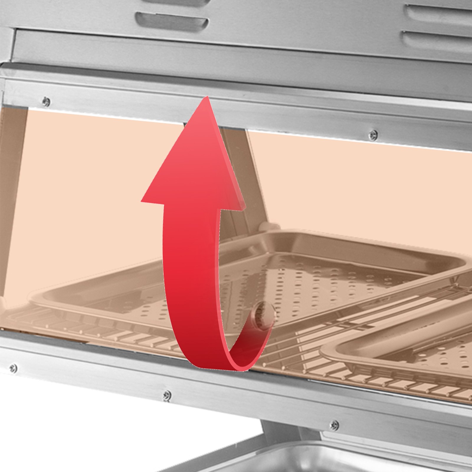 Gastro Heiße Theke Warmhaltevitrine Wärmetheke Warmevitrine Bäckerei Vitrine 48"