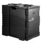 VEVOR Insulated Food Pan Carrier, 90 L Non-Electrical Food Warmer, with Wheel & 304 Stainless Steel Latch, LLDPE Stackable Hot Box, for Various Pan Sizes(NOT Included), Fit Catering BBQ Event(Black)