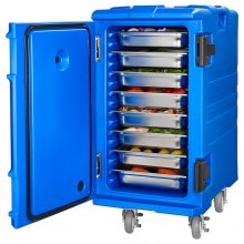 VEVOR Isolierter Speisenbehälter Speisenbehälterträger 120L Blau Gastronomie