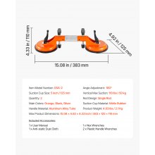 VEVOR Nahtloser Naht Setter 125cm Saugnapf zum Nivellieren von Nähten 50kg