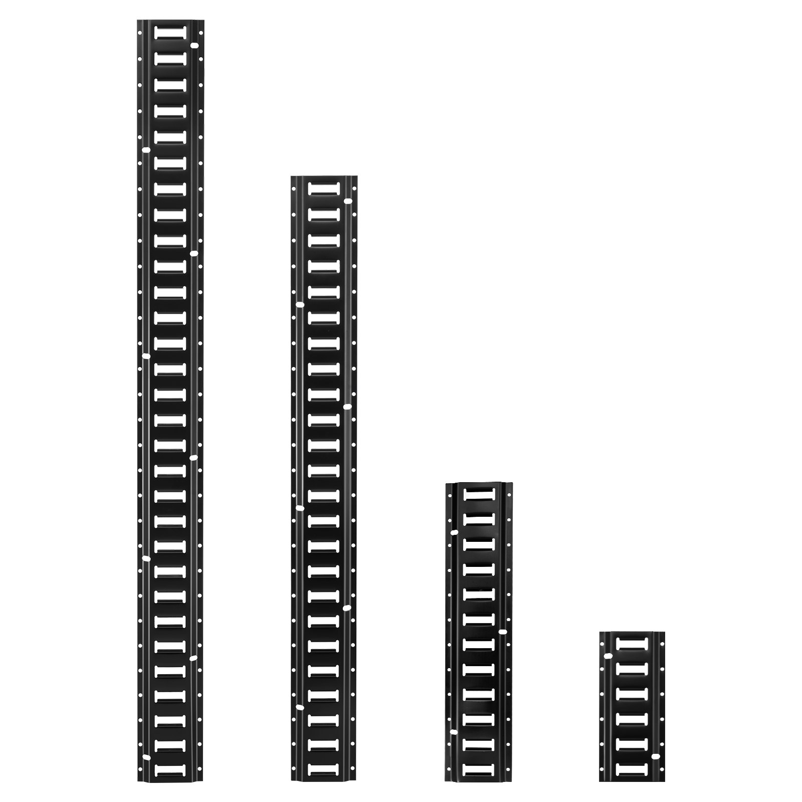 VEVOR E-Track-Zurrschienen-Set, 8er-Pack (1,5/1,2/0,6/0,3 m) E-Track-Schienen, 36-tlg., inkl. 2 Ratschengurten & 8 O-Ringen & 8 Zurrgurten mit D-Ring & 2 Einzelschlitzen & 16 Endkappen