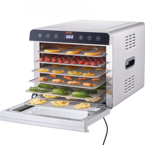 6 Etagen Dörrgerät TONFEION Dörrautomat Edelstahl 6 Etagen - Digital Mit Timer & Temperaturregler Edelstahl Dehydrator 6 Etagen