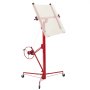 VEVOR Plattenheber bis max. 68 kg, 4877 mm Höhe, Gipskartonheber mit verstellbarem Teleskoparm, Rigipsplatten, Trockenbau-Heber, Panelheber, Hebezeug, Werkzeuge, für Decken- & Wandmontage (Rot)