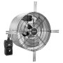 VEVOR Giebellüfter 38cm Dachbodenlüfter mit 2208,7m³/h Luftstrom Silber, Kühlung & Luftzirkulation für Dachboden Garage & Werkstatt, Kohlenstoffstahlgehäuse, mit Thermostat Netzkabel & Steuerkabel