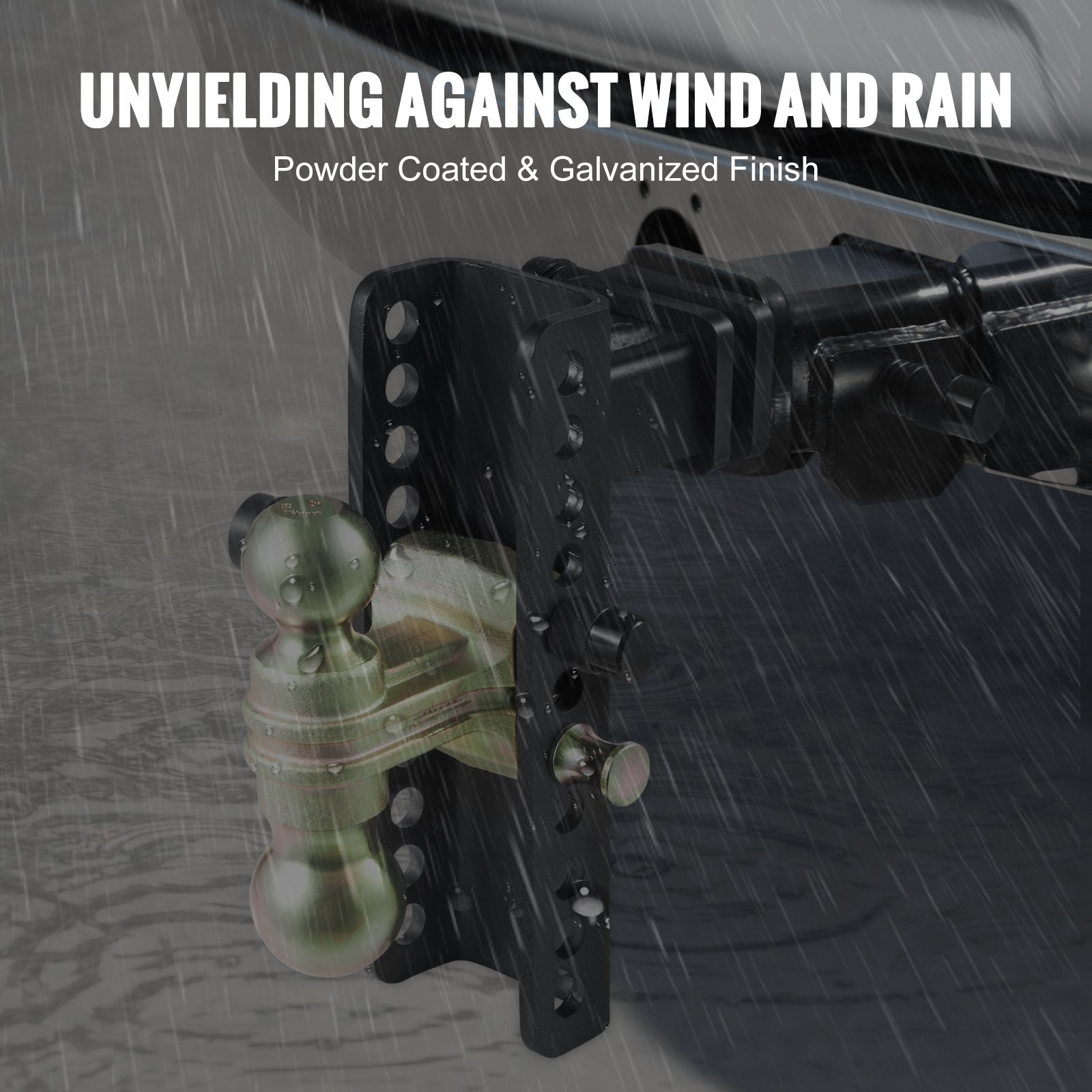 VEVOR Anhängerkupplung, 8" Absenkung und 6,5" Anstieg, Kugelhalterung mit 2" Aufnahme, 6,35 Tonnen GTW, 2" und 2-5/16"-45#-Stahl-Anhängerkupplungskugeln mit Schlüsselschloss für LKW-Abschleppen