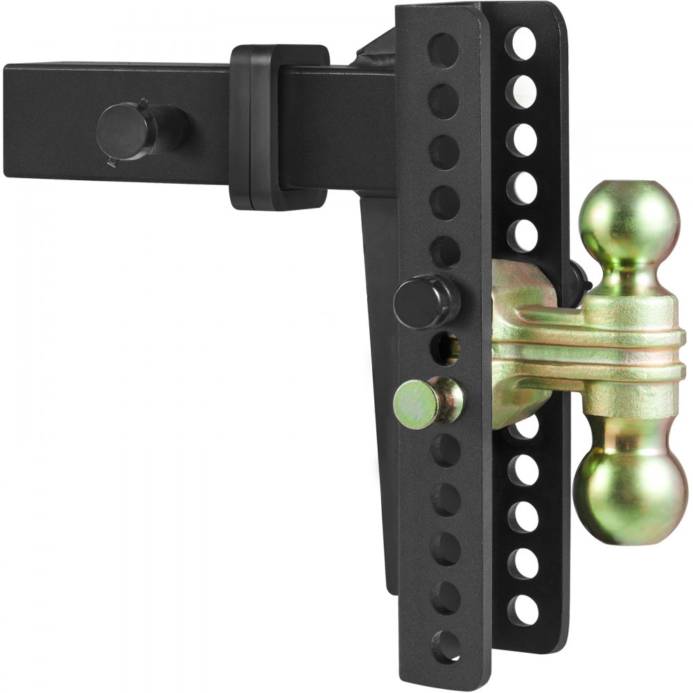 VEVOR Anhängerkupplung, 10"-Absenkung und 8,5"-Anstieg, Kugelhalterung mit 2,5-Zoll-Aufnahme-Vollrohr, 14.500 lbs GTW, 2"- und 2-5/16"-45#-Stahl-Anhängerkupplungskugeln mit Schlüsselschloss