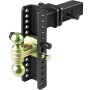 VEVOR Anhängerkupplung, 10"-Absenkung und 8,5"-Anstieg, Kugelhalterung mit 2,5-Zoll-Aufnahme-Vollrohr, 14.500 lbs GTW, 2"- und 2-5/16"-45#-Stahl-Anhängerkupplungskugeln mit Schlüsselschloss