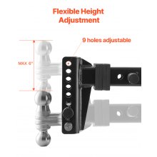 VEVOR Anhängerkupplung 63,5mm Empfänger 250mm Höhe Doppelkopfkupplung 9980kg