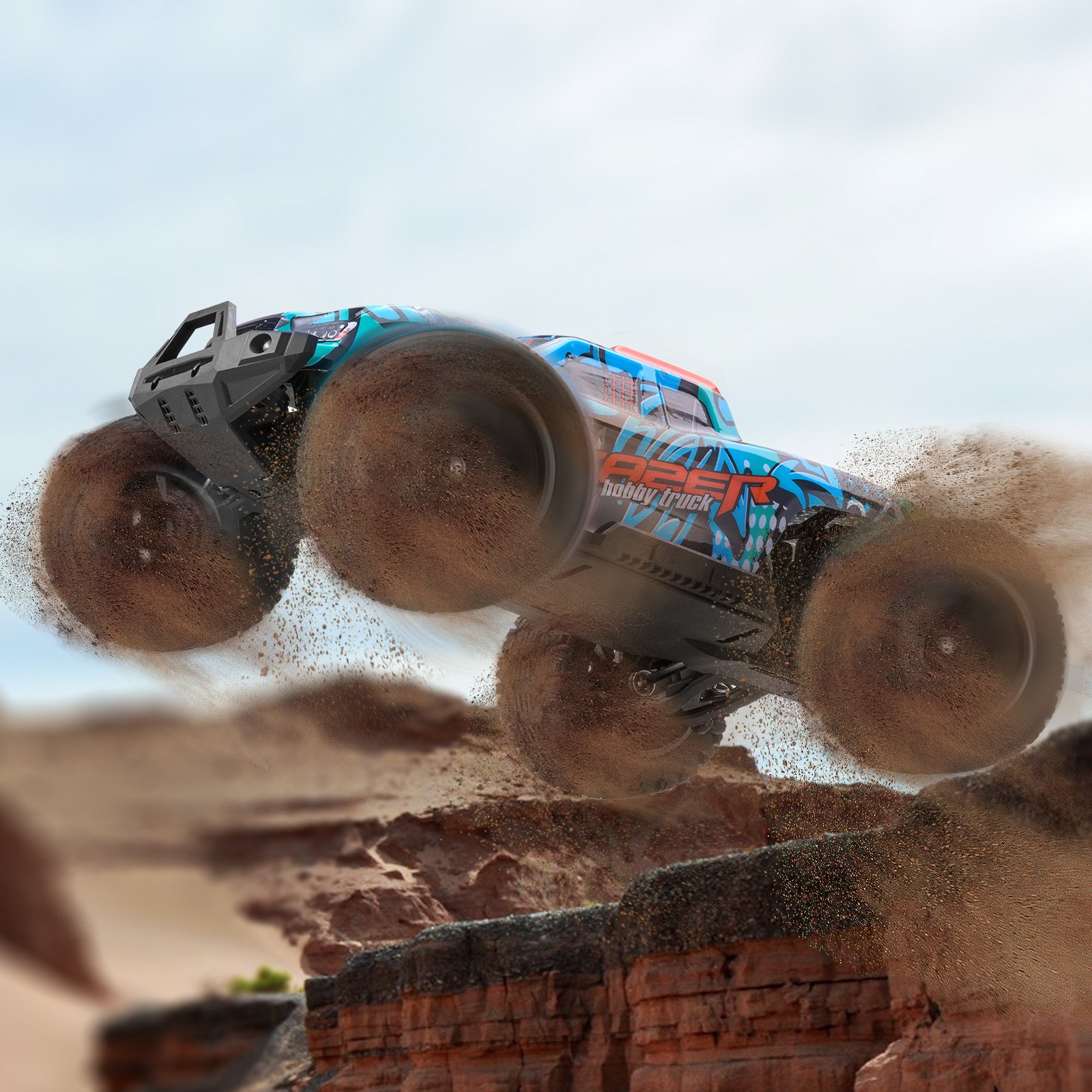 VEVOR Ferngesteuertes Auto, Maßstab 1:14, RC-Auto, All-Terrain-4WD-Offroad-Truck mit 45° Wheelie & einstellbarer Geschwindigkeit, 42 km/h-RC-Spielzeugauto, Ideal für Kinder ab 8 Jahren