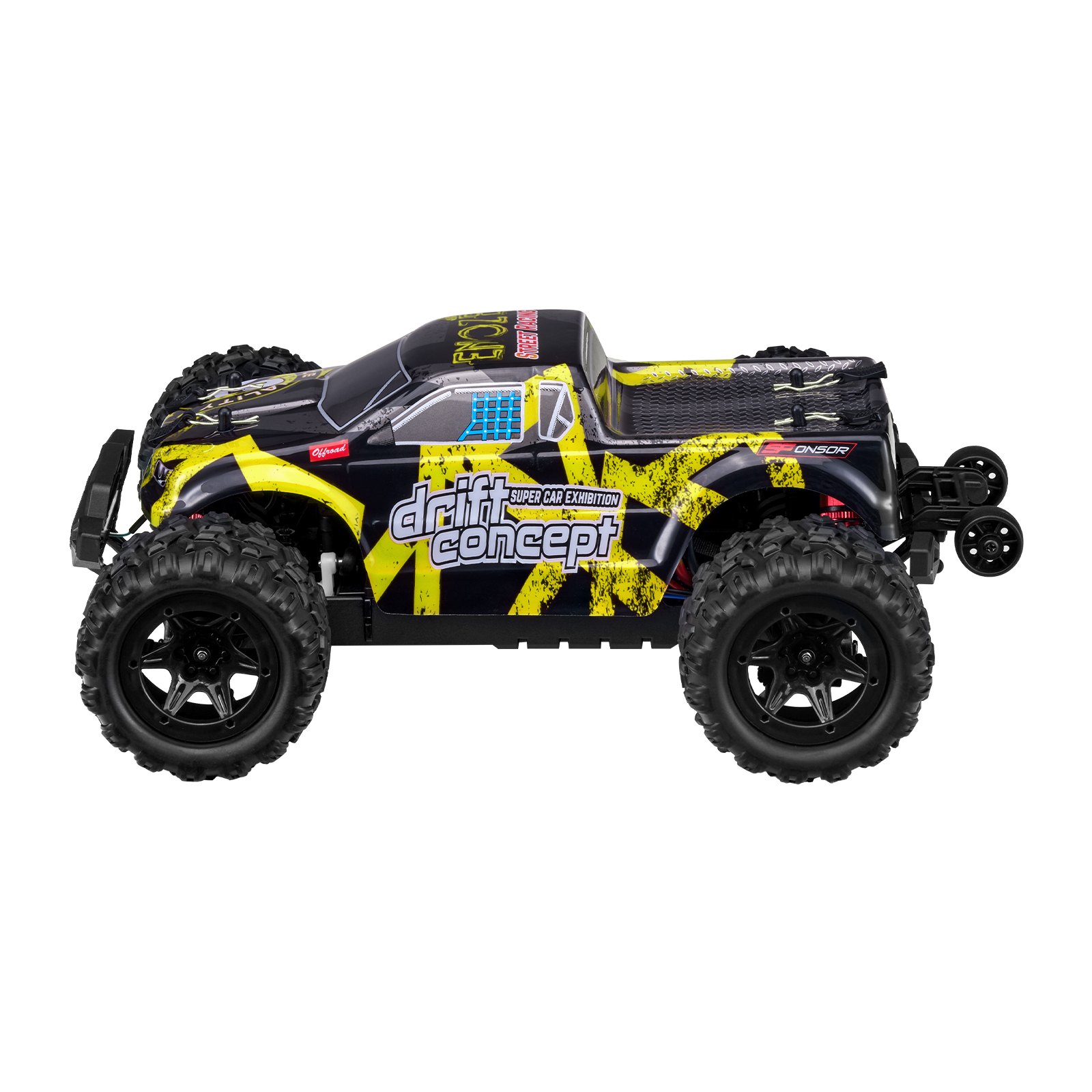 VEVOR Remote Controlled Car, 1:18 Scale, RC Car, All-Terrain 4WD Off-Road Truck with 45° Wheelie & Adjustable Speed, 45 km/h RC Toy Car, Ideal for Children 8 Years and Up, IPX4