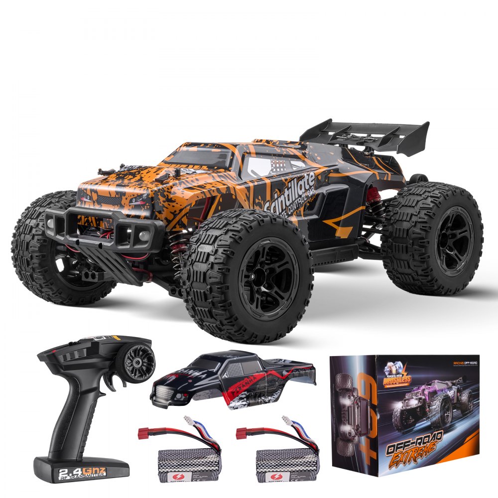 VEVOR Ferngesteuertes Auto, Maßstab 1:10, RC-Auto, All-Terrain-4WD-Offroad-Truck mit 45° Wheelie & einstellbarer Geschwindigkeit, 50 km/h-RC-Rennauto-Spielzeug, Ideal für Kinder ab 8 Jahren, IPX4