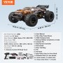 VEVOR Ferngesteuertes Auto RC Auto 1:10 All Terrain 4WD Offroad-Truck 38x27x14cm