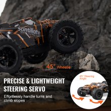 VEVOR Ferngesteuertes Auto, Maßstab 1:10, RC-Auto, All-Terrain-4WD-Offroad-Truck mit 45° Wheelie & einstellbarer Geschwindigkeit, 50 km/h-RC-Rennauto-Spielzeug, Ideal für Kinder ab 8 Jahren, IPX4