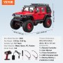 VEVOR Ferngesteuertes Auto, RC-Auto im Maßstab 1:24, All-Terrain-4WD-Geländewagen mit Vollbeleuchtung & 2 wiederaufladbaren Batterien, 2-Gang-Hobby-Rennauto als Geschenk für Kinder ab 14 Jahren