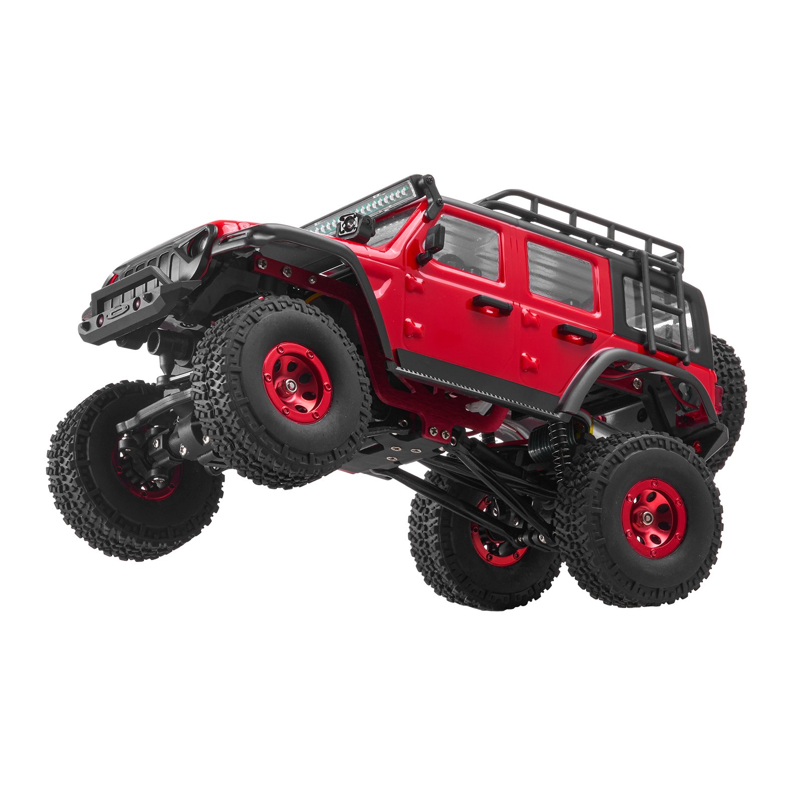 VEVOR Remote Controlled Car, 1:24 Scale RC Car, All-Terrain 4WD Off-Road Vehicle with Full Lights & 2 Rechargeable Batteries, 2-Speed Hobby Racing Car as a Gift for Children 14 Years and Over