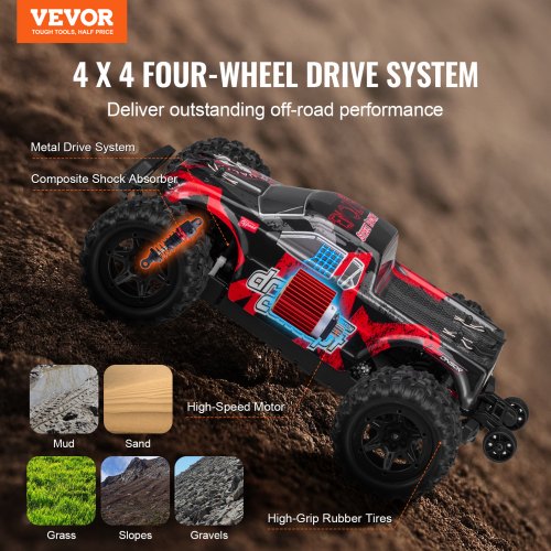 VEVOR Amphibien-RC-Auto – 12 Km/h, 4WD Wasserdicht, 360° Stunts, 2 Akkus – Blau, Ab 6 Jahren VEVOR Amphibien-RC-Auto – 12 Km/h, 4WD Wasserdicht, 360° Stunts, 2 Akkus – Blau, Ab 6 Jahren
