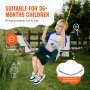 VEVOR 2er-Pack Schaukelsitze mit 168 cm langen beschichteten Ketten und Karabinerhaken, unterstützt 136 kg Schaukeln, Ersatz für Outdoor-Schaukel-Set, Schaukel-Set-Zubehör für Kinder, grün