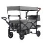 VEVOR Bollerwagen Handwagen Strandwagen Kinderwagen 2 Sitzer 25 kg dunkelgrau